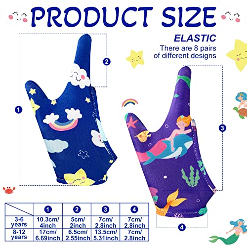 Thumb Sucking Stop Gloves for Kids - 8 Pairs, Ages 3-6
