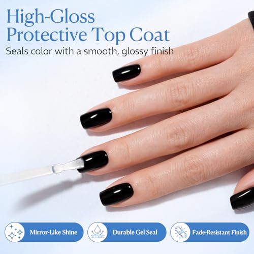 AZUREBEAUTY 18ml Gel Base & Top Coat Set - No Wipe High Gloss