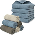 Cleanbear Towel Set, 6 Pack Wash Cloths for Showering and 4 Pack Hand Towels for Bathroom, Soft and Absorbent, Meet All Your Daily Needs