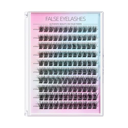 Self-Adhesive Eyelash Clusters 120PCS - Pre-Glued No Glue Needed