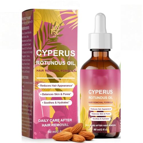 Cyperus Rotundus Hair Removal Oil - Natural Hair Growth Inhibitor | Skin Moisturizing Oil for All Skin Types | 60ml Hair Removal Treatment