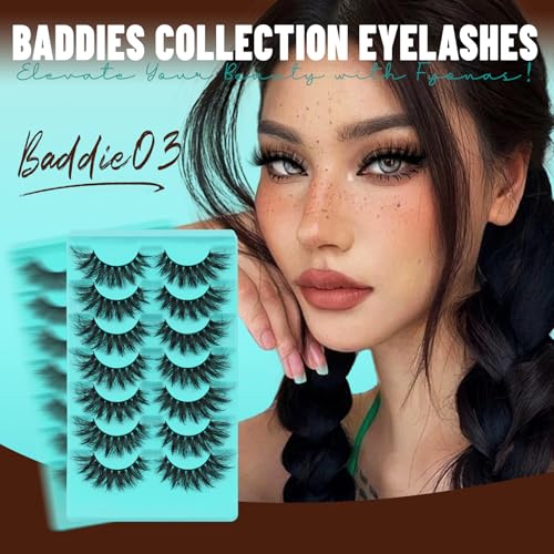 Fyonas Cat Eye Fluffy Lashes - D Curl 10-18mm (7 Pairs)