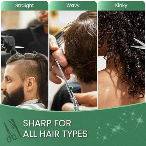 Hair Cutting Scissors ? Professional Hair Shears - Premium Stainless Steel Haircut Scissors Kit with Comb and Case - Barber Shears for Salon & Home Use, 6.0 Inch