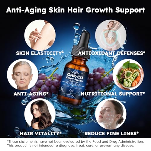 GHK-Cu Peptides Oral Drops - 6-in-1 Complex for Skin & Hair