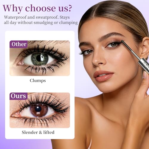 Waterproof Mascara with Metal Wand - 3D Volume & Curl