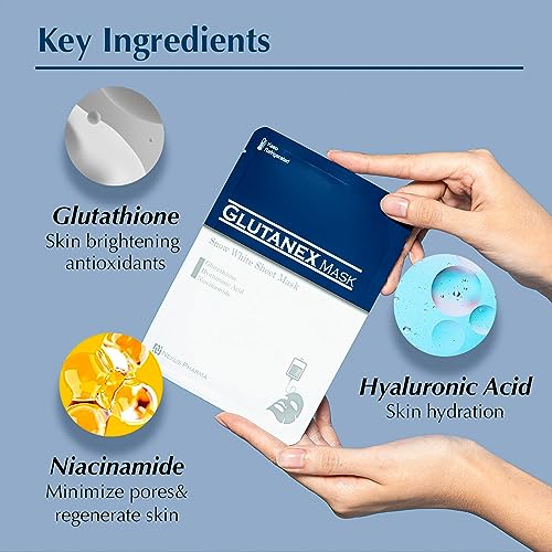 Glutanex Snow White Sheet Mask, 15 Sheets - Made In Korea