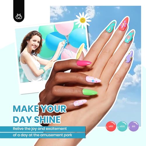 Beetles 85 Pcs Gel Nail Kit with UV Lamp, 55 Color Gel Polish Set - 11 Color Outfit