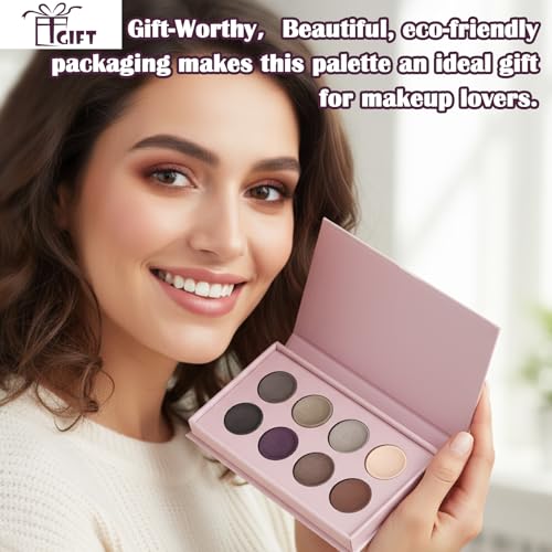 UCANBE 8 Color Matte Eyeshadow Palette - Highly Pigmented Neutral Tones