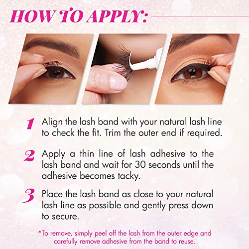Andrea Strip Lashes Style 23 - Black, 4 Pair Reusable Human Hair