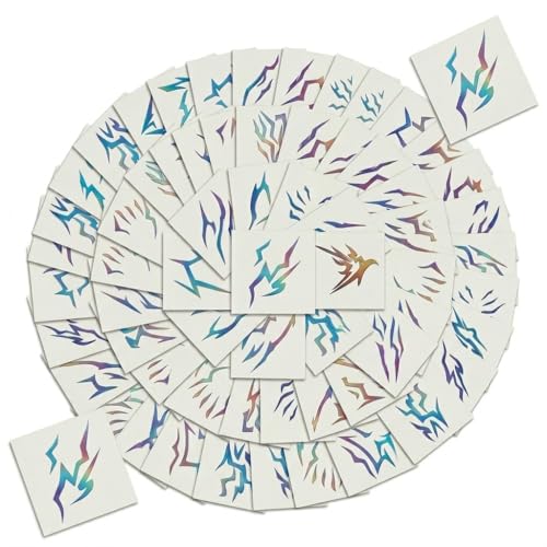 Demon Energy Temporary Tattoos 72 Pcs – Anime Cosplay Makeup Stickers