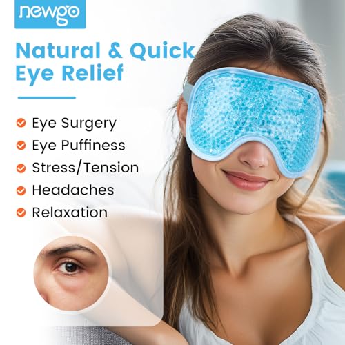 NEWGO Cooling Eye Mask | Reusable Gel Ice Pack for Puffy Eyes