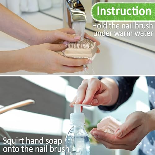 Non-Slip Wooden Hand and Nail Brush for Cleaning Fingernails