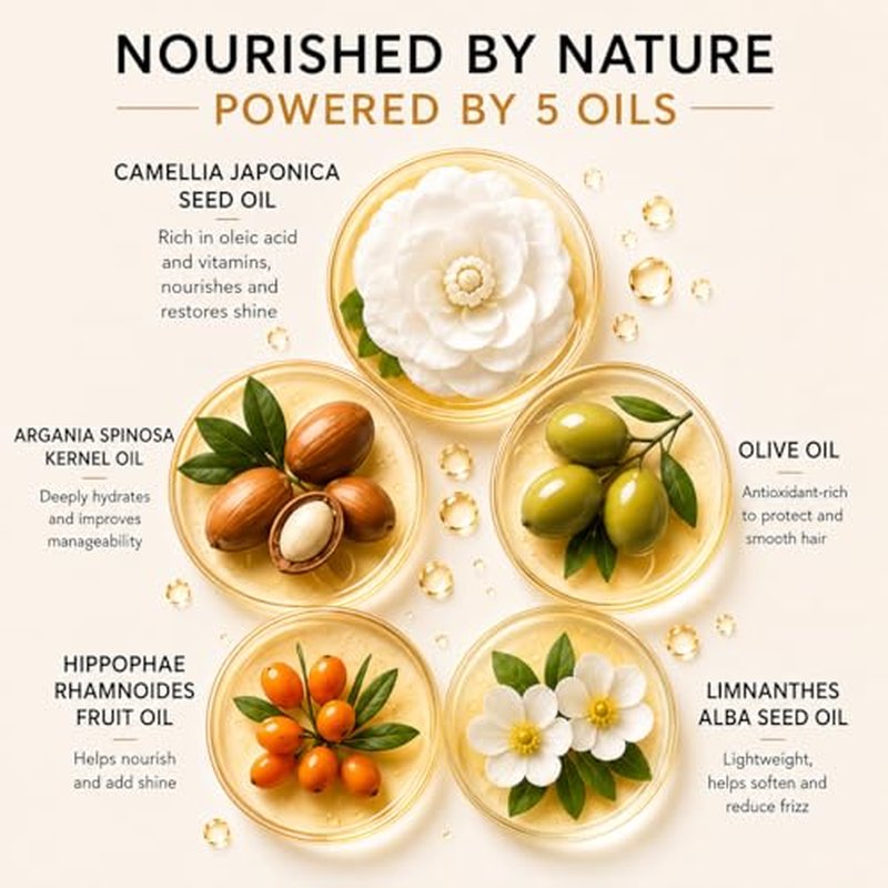 Kurula Japanese Camellia Hair Oil Serum - 30ml for Frizz Control