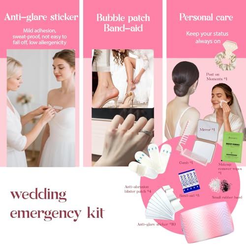 Wedding Emergency Kit for Bride,Wedding Day Essentials for Women, 60+ Bridal Emergency Kit for Wedding Day & Bridal Party