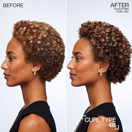 Redken Sculpting Curl Gel - 72-Hour Strong Hold, Crunch-Free & Flake-Free, Helps Tame Frizz