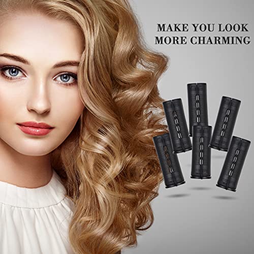 24 Pcs Hair Perm Rods with Tail Comb - Curling Hair Styling Tool Set