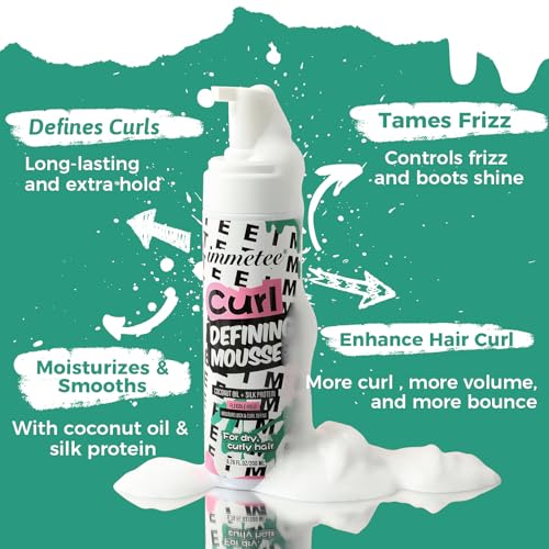 immetee Curl Control Mousse with Coconut Oil & Silk Protein - 200ml