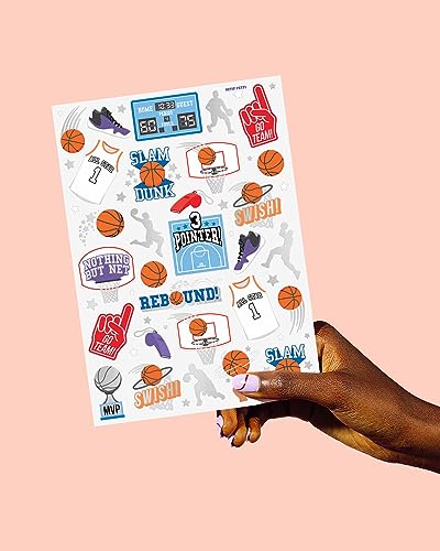 Basketball Temporary Tattoos - 58 Foil Styles