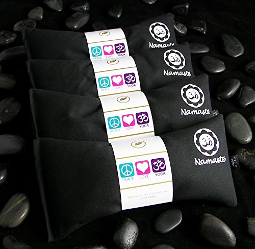 Yoga Eye Pillows Set of 4 - Hot Cold Therapy, Made in USA