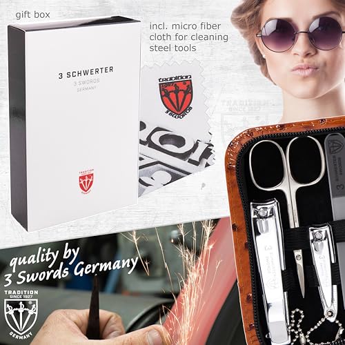 8-Piece Professional Manicure Pedicure Kit with Synthetic Leather Case
