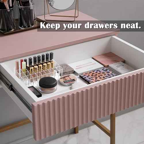 ELLDOO Rollerball Perfume Organizer, 36 Spaces Clear Acrylic Perfume Storage Holder Beauty Scent Holder, Makeup Lipgloss Lipstick Display Case