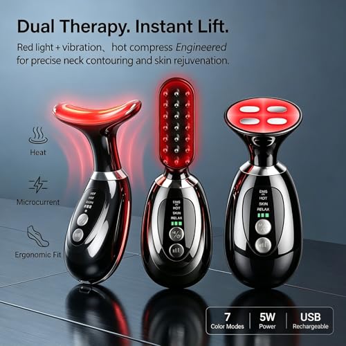 3-in-1 Facial Massager with LED Light & Heating Function