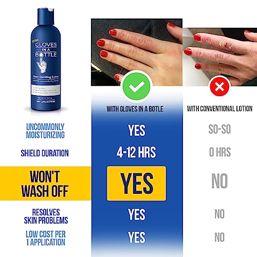 Gloves In A Bottle Shielding Lotion - Barrier Moisturizer for Dry Hands (8 oz)