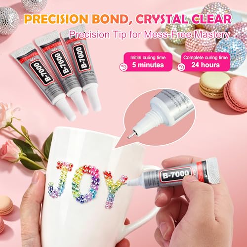 48 Color Bedazzling Rhinestone Kit with Glue & Tools