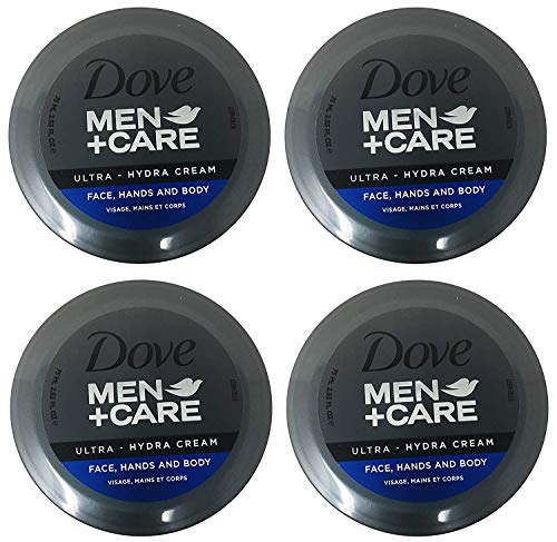 Dove Men+Care Ultra-Hydra Cream with 24 Hour Moisturization, 2.53 FL OZ (Pack of 4)