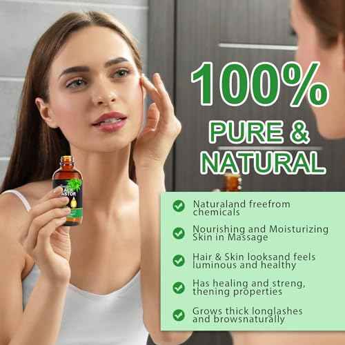 NIFEISHI Jamaican Black Castor Oil Organic Cold Pressed Glass Bottle, 4.04 fl oz