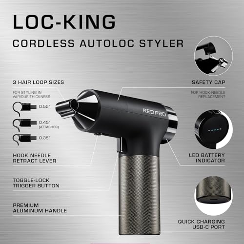 RED Pro Cordless Auto Loc Styler with 3 Loop Sizes