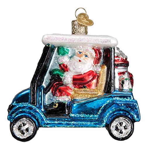 Old World Christmas Lover Gifts Glass Blown Ornaments for Christmas Tree Golf Cart