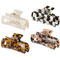 4Pcs Hair Claw Clips, Acetate Banana Barrettes for Women