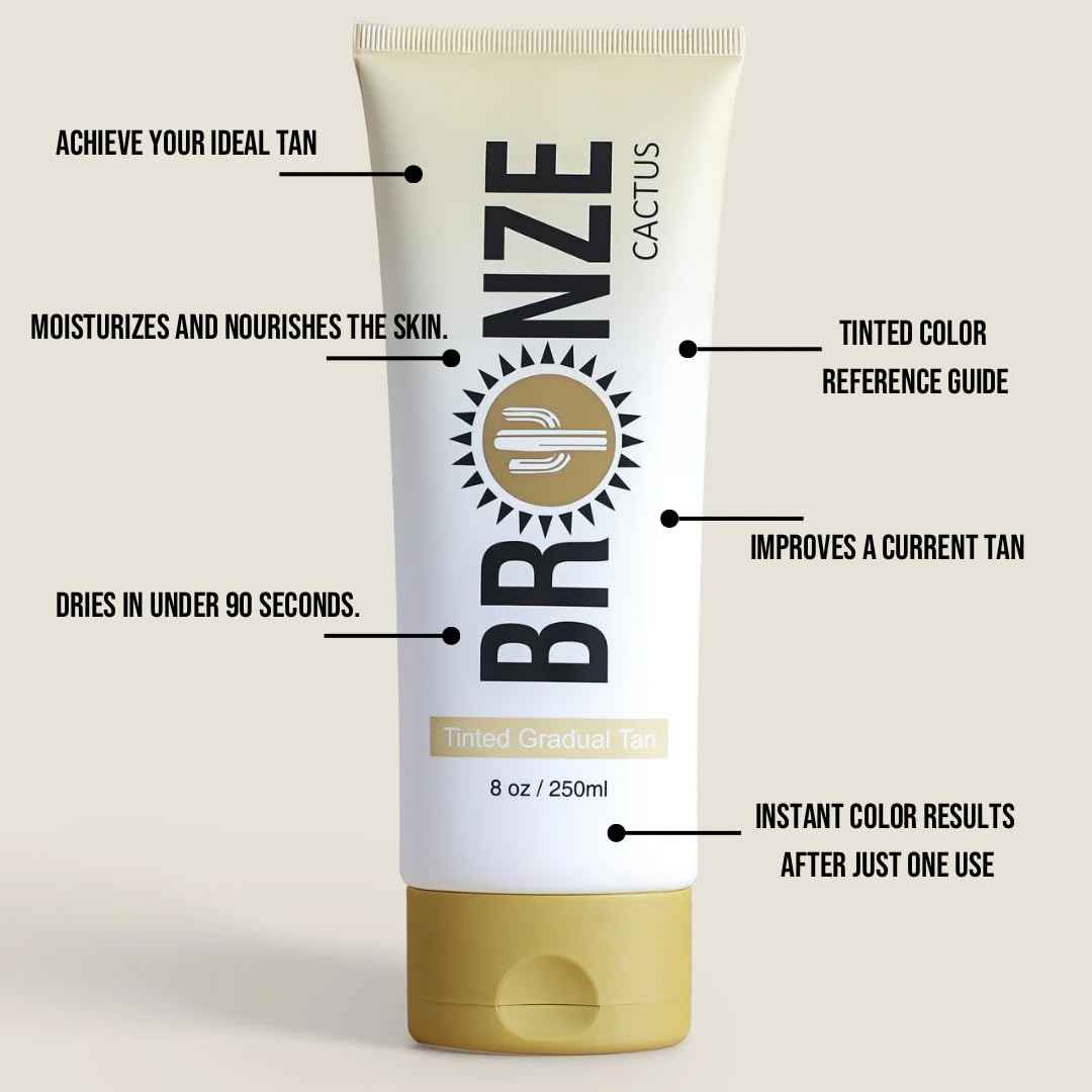 Self Tanner Tanning Lotion - Dark Tinted Gradual Sunless Tanner - Quick Tan Color & Hydrating Glow - Hydrating Formula with Hyaluronic Acid & Kakadu Plum - Buildable Color & Radiant Skin