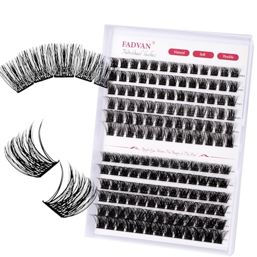FADVAN Cluster Lashes 156PCS DIY Eyelash Extensions 8-16mm