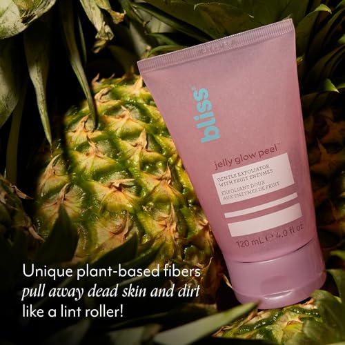Bliss Jelly Glow Peel¢â Gentle Non-Abrasive Cleanser and Exfoliator With Fruit Enzymes - 4 Oz - Nourishes and Hydrates Skin - Clean - Vegan & Cruelty Free (Pack of 2)
