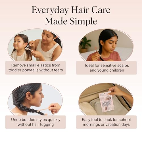 Kitsch Elastic Hair Tie Cutter Tool - 3-Piece No-Damage Band Remover