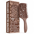 FRAMAR Chocolate Vented Curved Hair Brush for Blow Drying - Professional Salon Quality