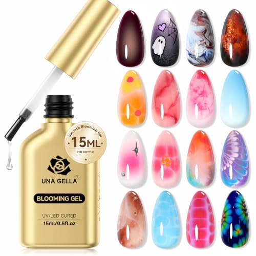 Nail Blooming Gel - Clear 15ml for Watercolor, Marble & Floral Nail Art - DIY & Salon Use