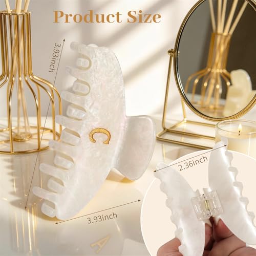 SYGY Initial-C Claw Clips - Personalized Acrylic Hair Clips for Women, 3.93in
