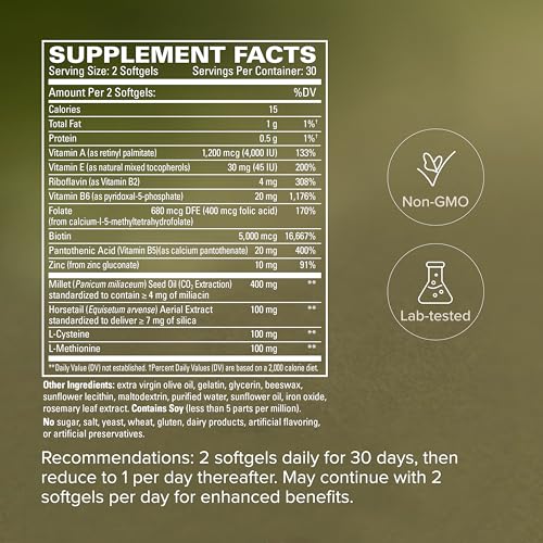Terry Naturally Hair Renew Formula - 60 Softgels for Healthy Growth