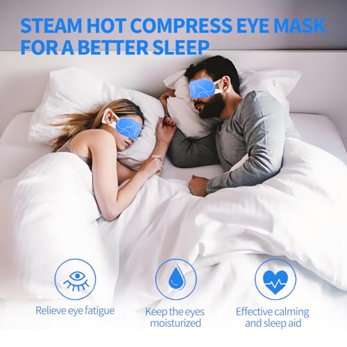 Steam Eye Mask 48-Pack, Self-Heating Warm Compress for Sleep