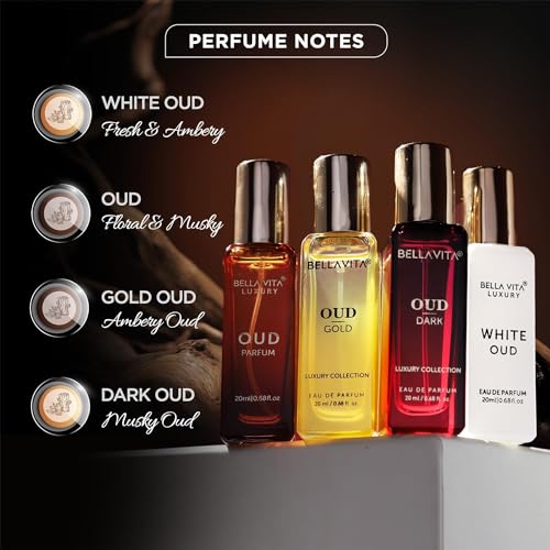 BellaVita OUD Experience Gift Set – 4x20ml Premium Unisex Perfumes