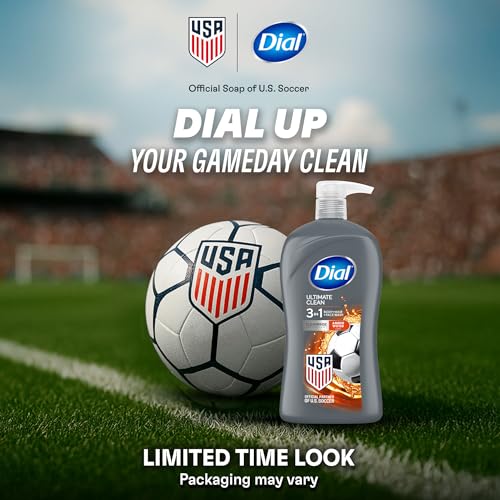 Dial Men 3-in-1 Body, Hair & Face Wash, 32 fl oz