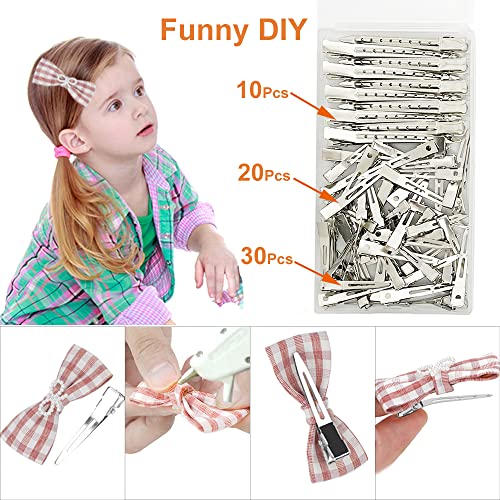 60Pcs Metal Alligator Hair Clips Set - Mixed Sizes