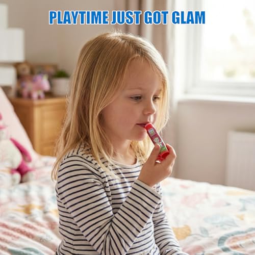 Townley Girl Toy Story 7 Pack Lip Balm with Keychain, Plant Based Lip Balm for Boys and Girls, Kids Chapstick