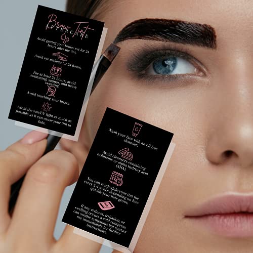 Brow Tint Aftercare Cards 50 Pack | 2x3.5" Business Cards