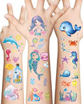Glitter Tattoos for Kids - 120 Mermaid & Unicorn Temporary Tattoos