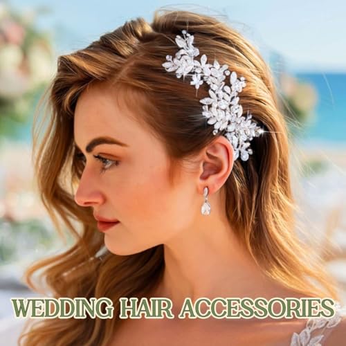 Silver Rhinestone Bridal Hair Comb | Wedding Headpiece