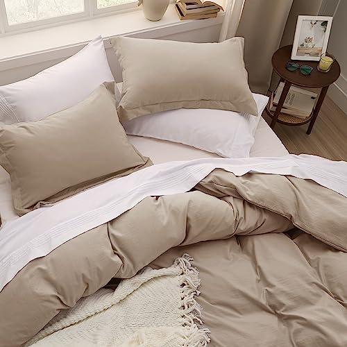 Bedsure Hazel Twin Duvet Cover Set - Soft Prewashed Duvet Cover Twin Size, 2 Pieces, 1 Duvet Cover 68x90 Inches with Zipper Closure and 1 Pillow Sham, Comforter Not Included